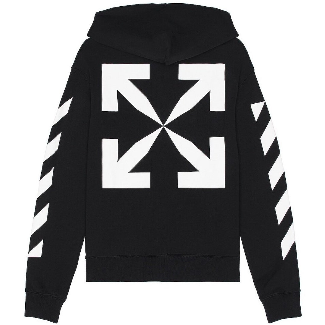 Off-White Diag Arrow Black Slim Zip-Up Hoodie â Nova Clothing