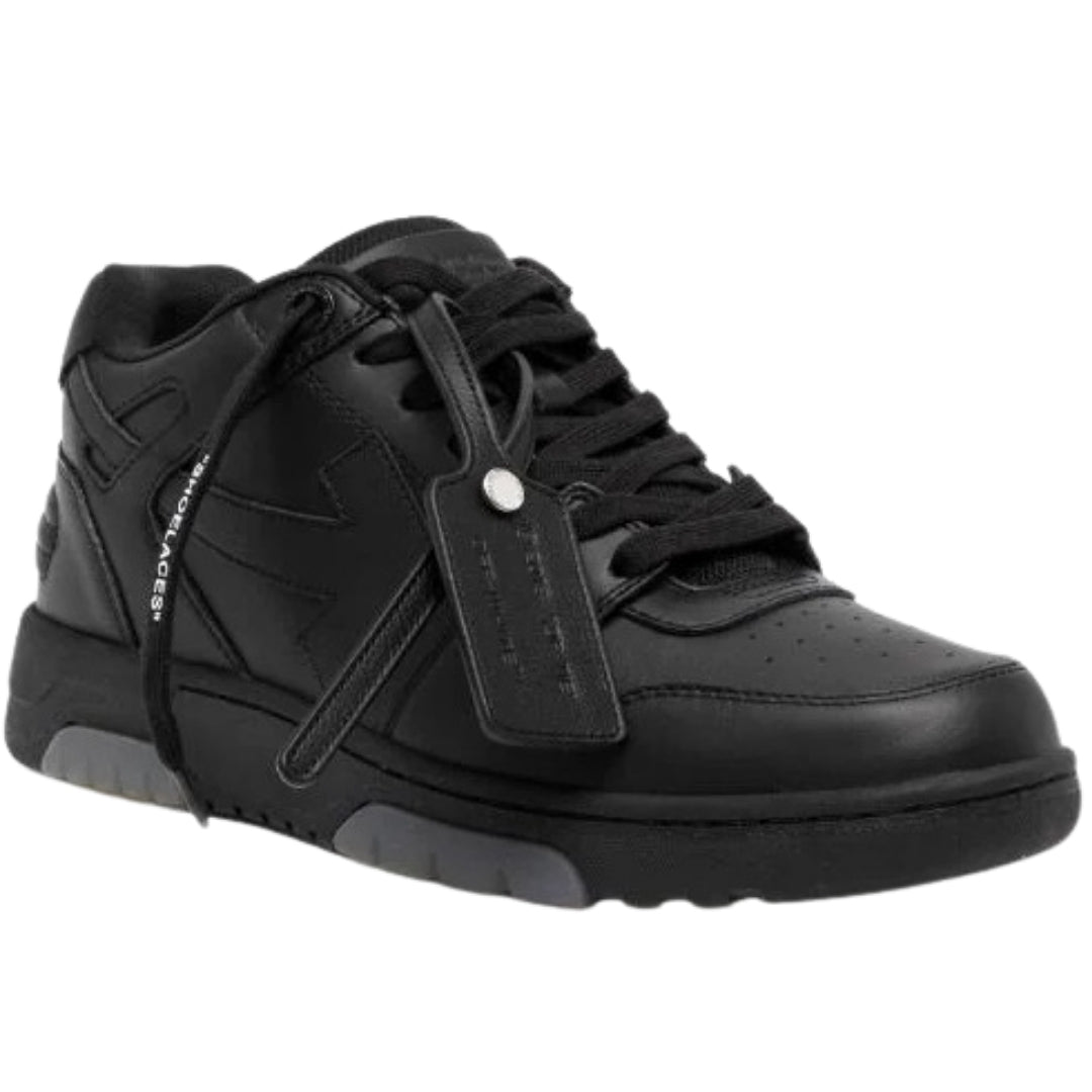 Off-White Out Of Office All Black Leather Sneakers