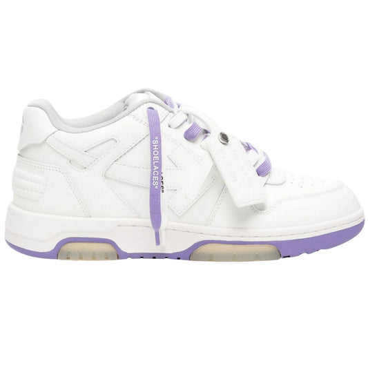 Off White Out Of Office Lilac Calf Leather Sneakers