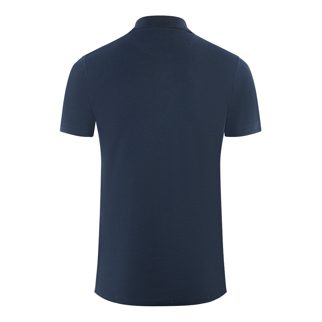 Aquascutum Boxed Logo Navy Blue Polo Shirt