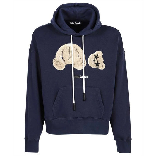 Palm Angels Kill The Bear Spray Paint Navy Blue Hoodie