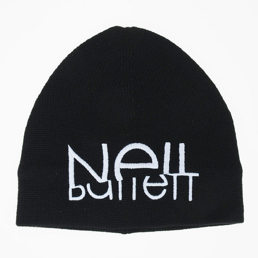 Neil Barrett Sliced Logo Beanie Black Hat