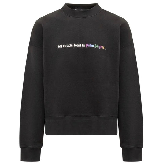 Palm Angels All Roads Roads Lead to Palm Angels Black Sweatshirt