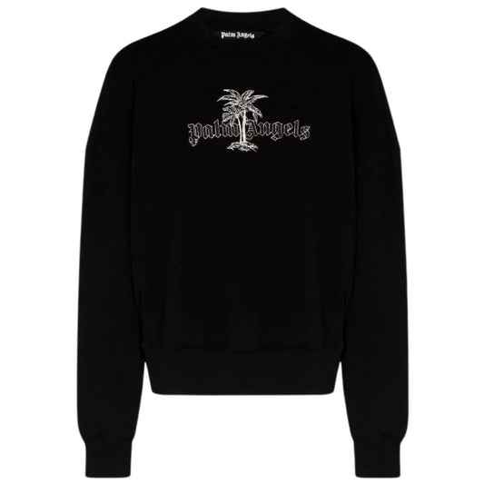Palm Angels Logo Crew Black Sweater