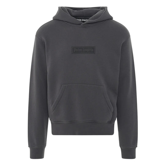 Palm Angels Garment Dyed Box Logo Grey Hoodie