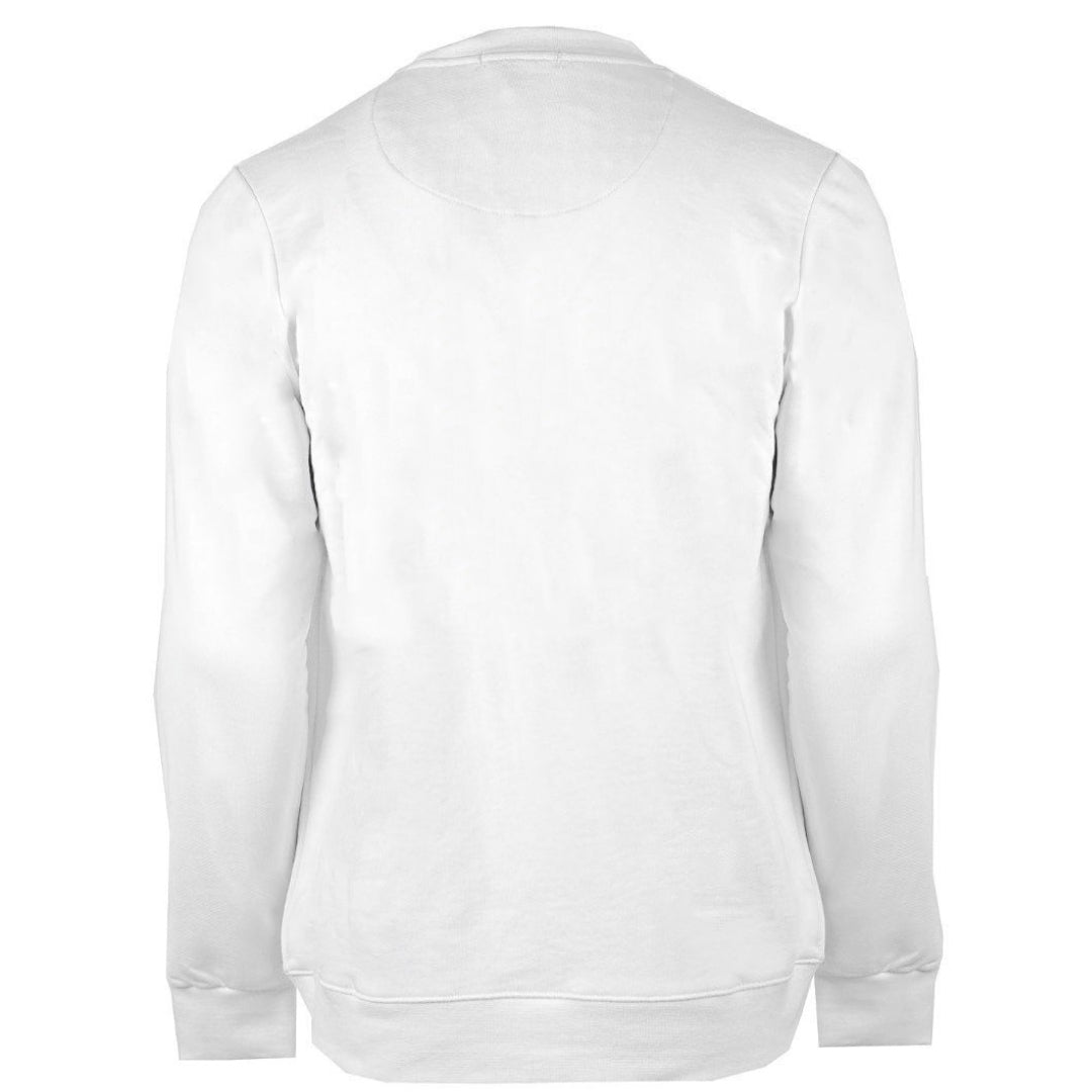 Aquascutum Large Crest Crew Neck White Sweatshirt