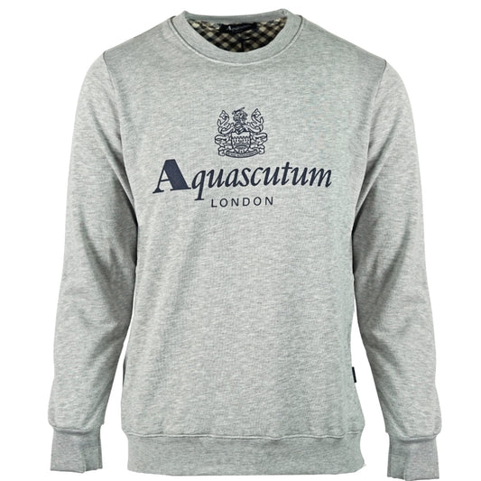 Aquascutum Waterfield Logo Grey Sweatshirt