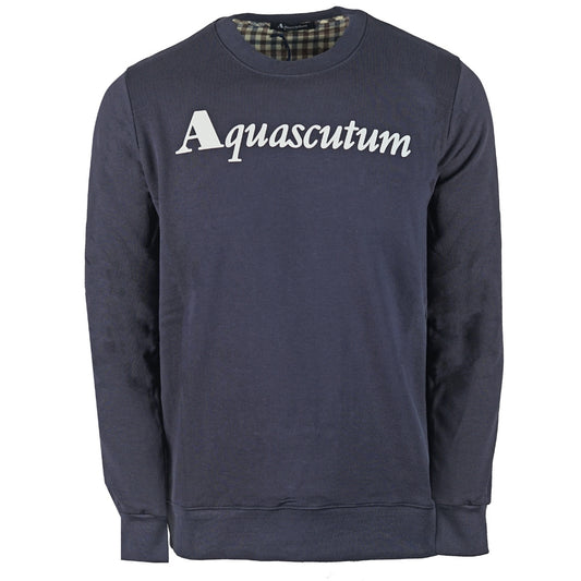 Aquascutum Box Logo Navy Sweatshirt