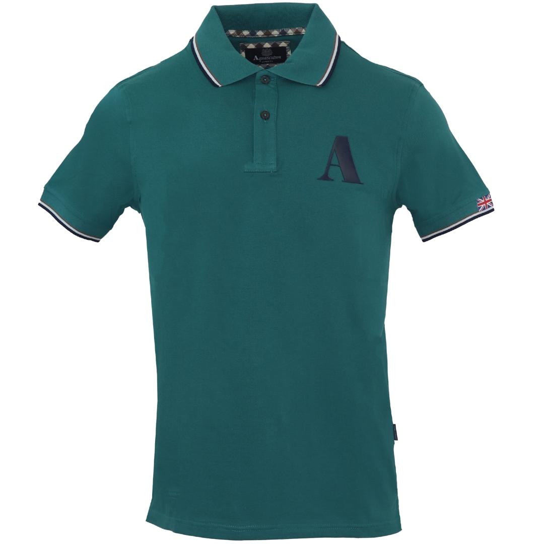 Aquascutum A Logo Green Polo Shirt - Nova Clothing