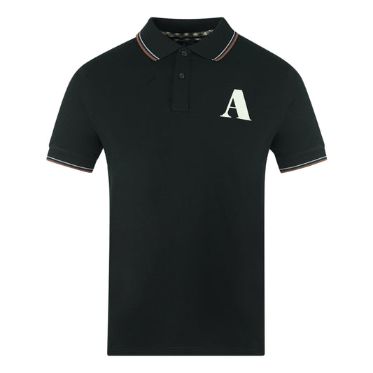 Aquascutum A Logo Black Polo Shirt