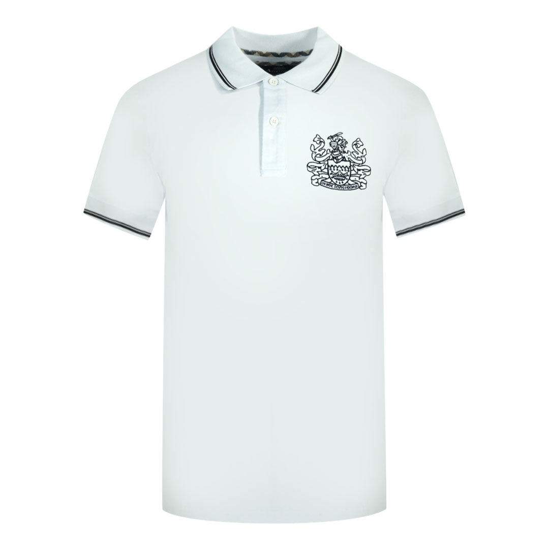 Aquascutum Aldis Tipped White Polo Shirt