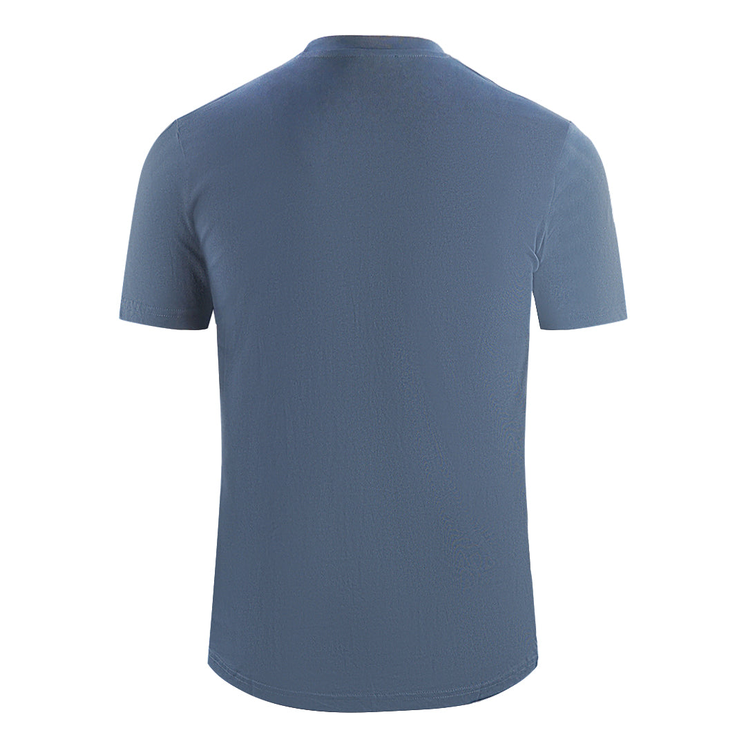 Cavalli Class Bold Orange Logo Navy Blue T-Shirt