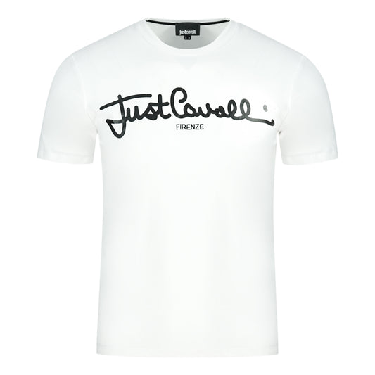 Just Cavalli Logo Signature White T-Shirt
