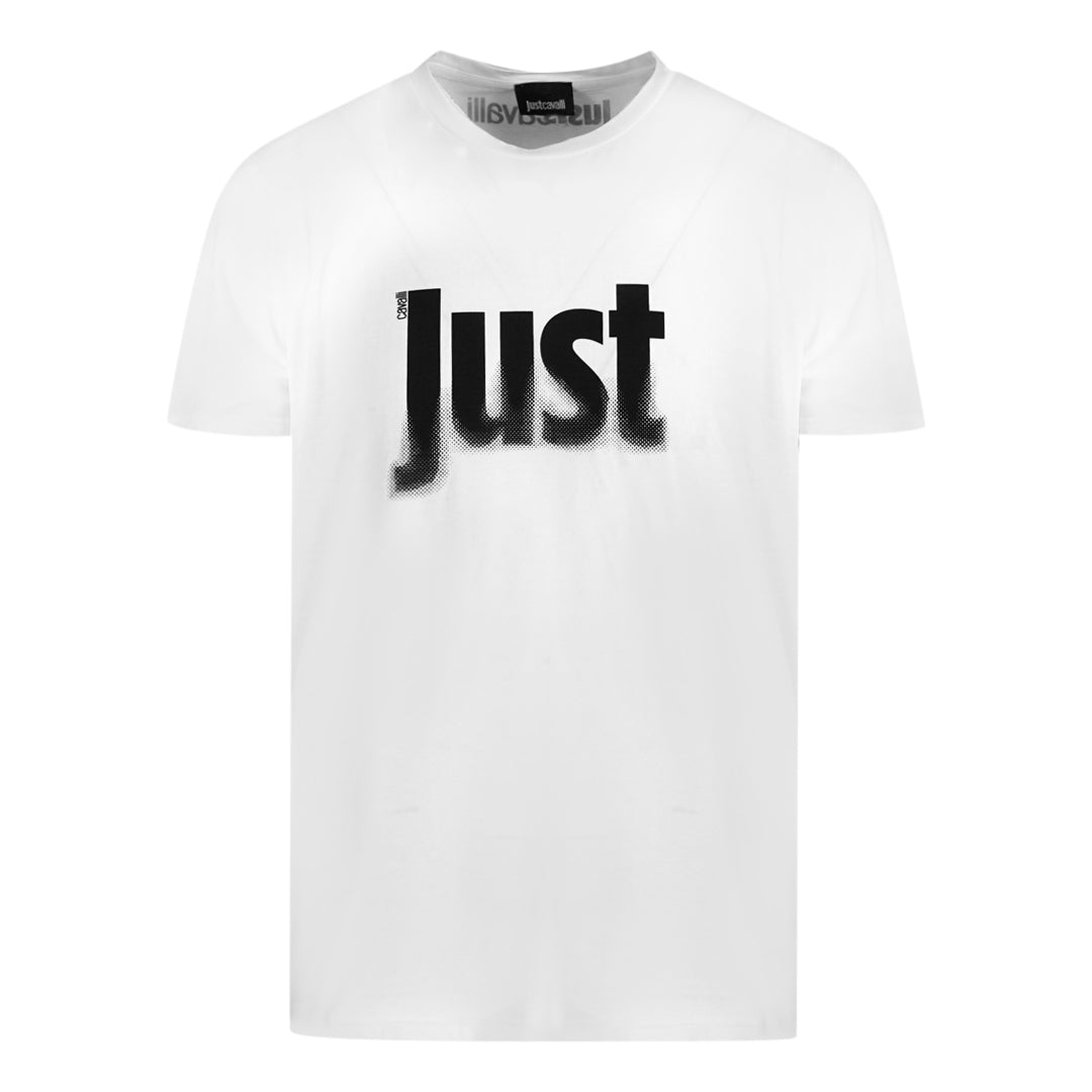Just Cavalli Fading Logo White T-Shirt