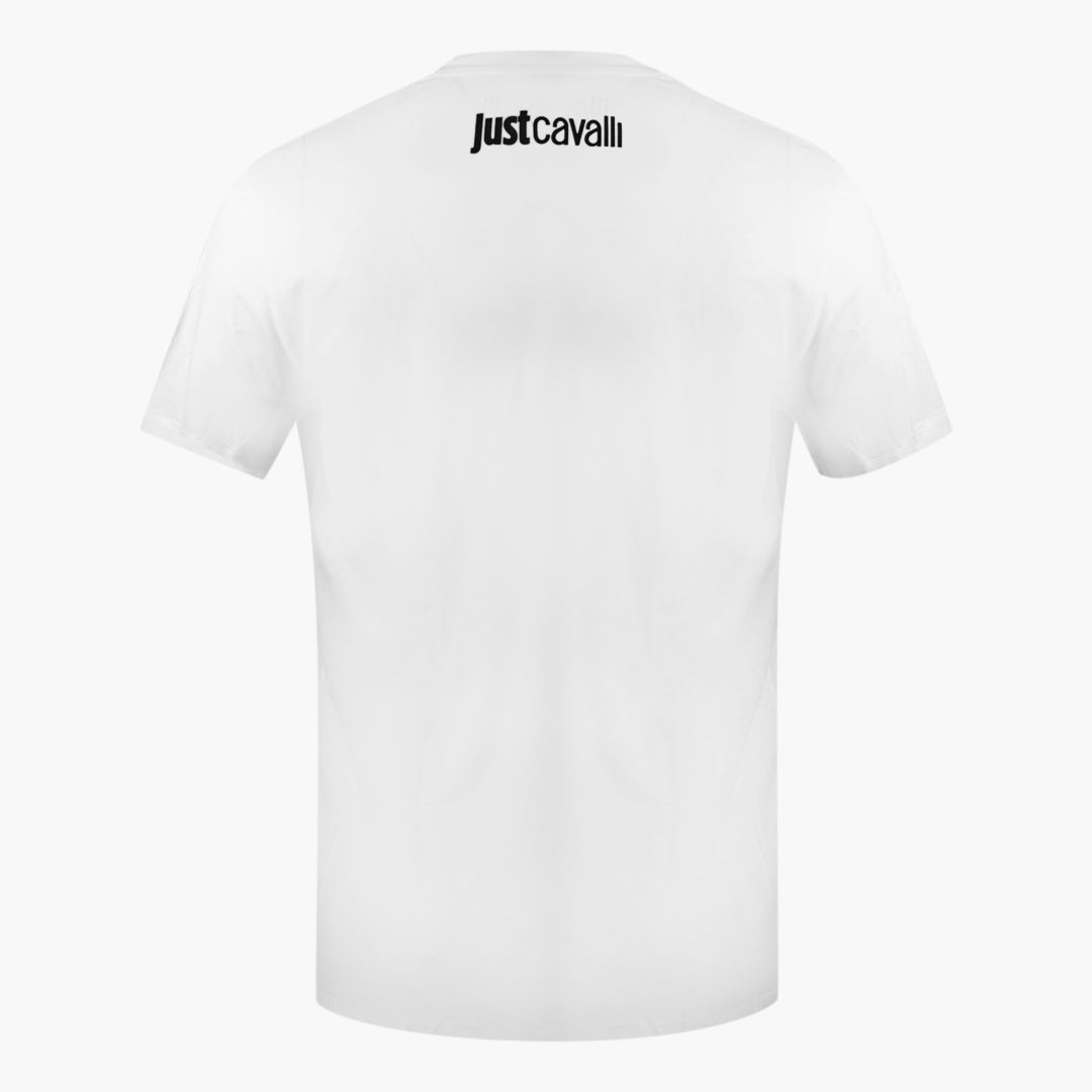 Just Cavalli Fading Logo White T-Shirt