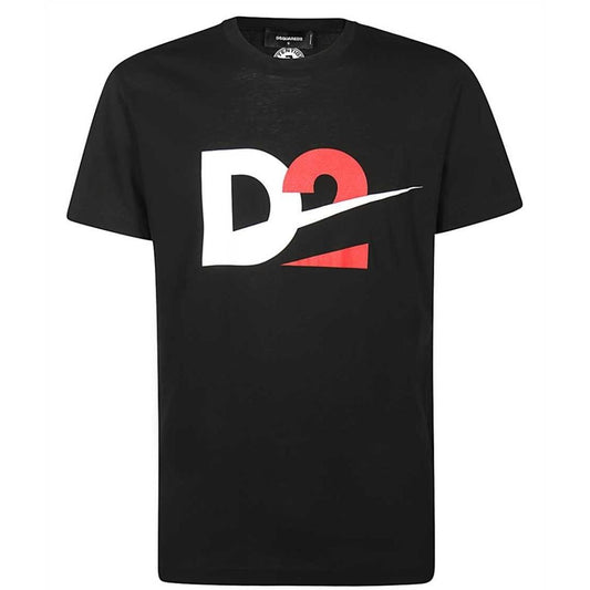 Dsquared2 D2 Sliced Logo Black T-Shirt
