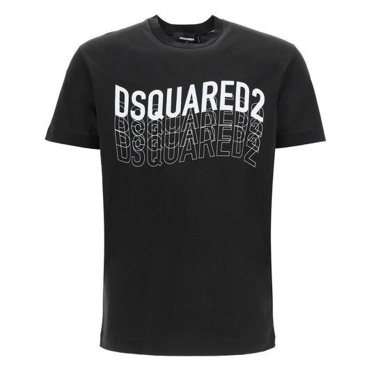 Dsquared2 Multi Logo Wave Black T-Shirt