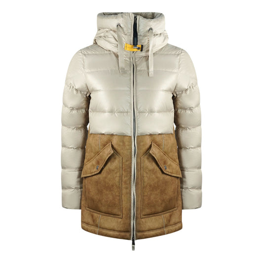 Parajumpers Sera Special Brown Leather Down Jacket