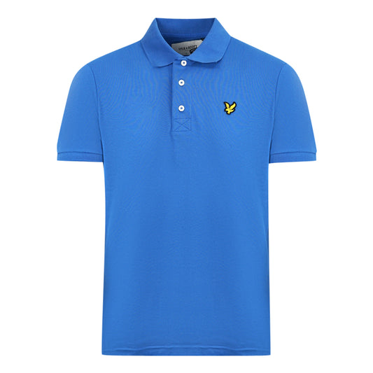 Lyle & Scott Spring Blue Plain Polo Shirt