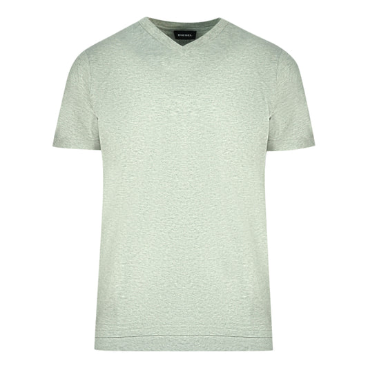 Diesel T-Cherubik-New Grey V-Neck T-Shirt