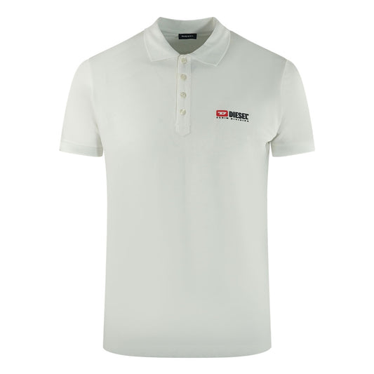 Diesel Division Logo White Polo Shirt
