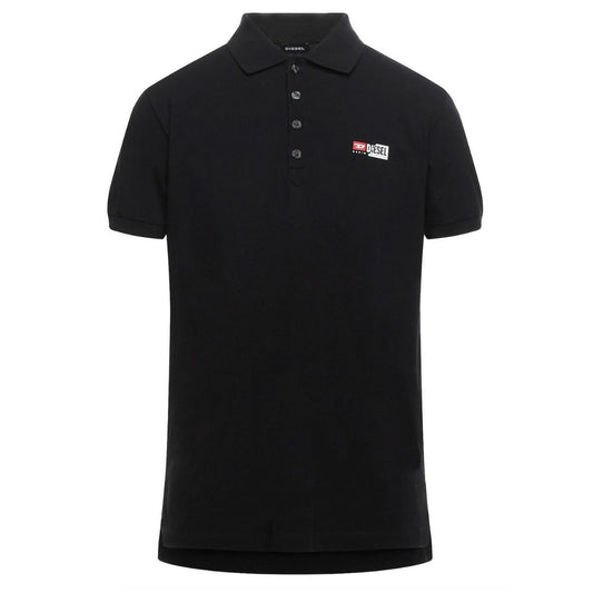 Diesel Brand Logo Black Polo Shirt