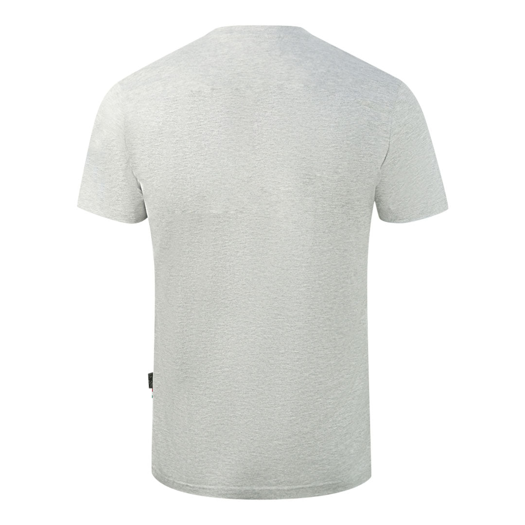 Aquascutum Shoulder Brand Logo Grey T-Shirt