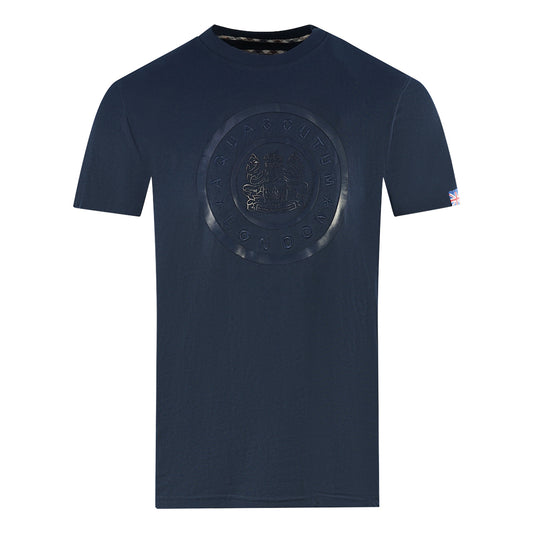 Aquascutum London Circle Logo Navy Blue T-Shirt