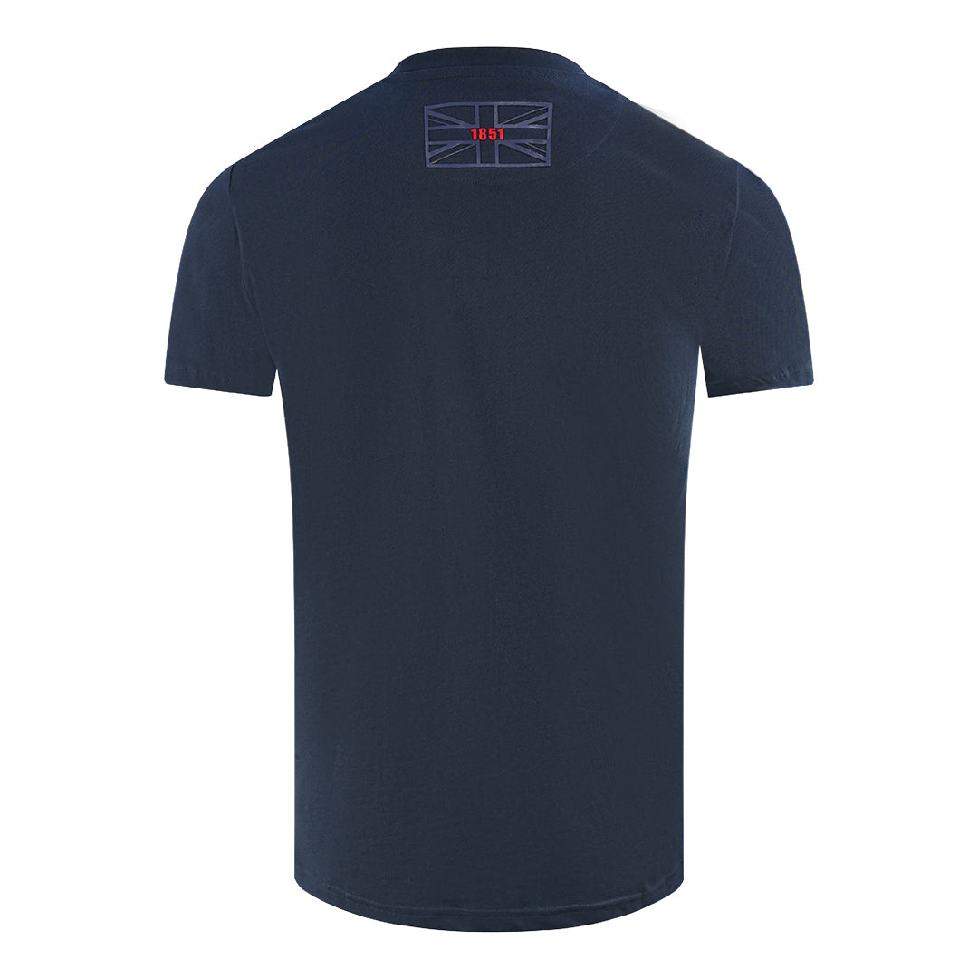 Aquascutum Script Logo Navy Blue T-Shirt