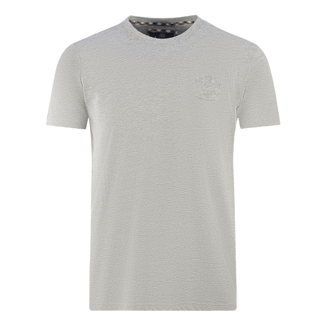 Aquascutum London Tonal Aldis Logo Grey T-Shirt