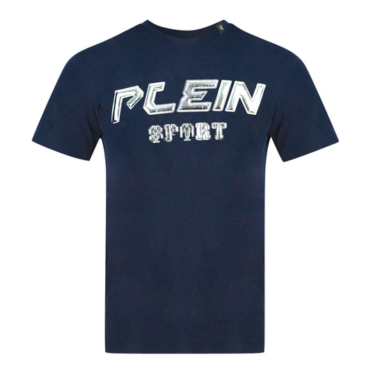 Plein Sport Black 3D Logo Navy Blue T-Shirt