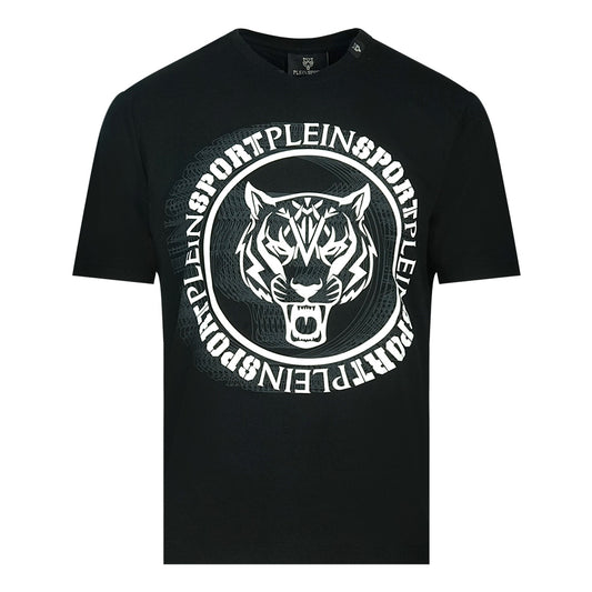Plein Sport Scribble Layer Logo Black T Shirt