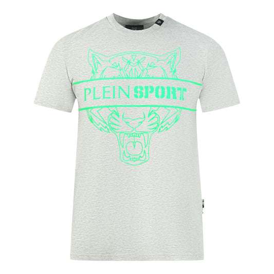 Plein Sport Tigerhead Bold Logo Grey T-Shirt