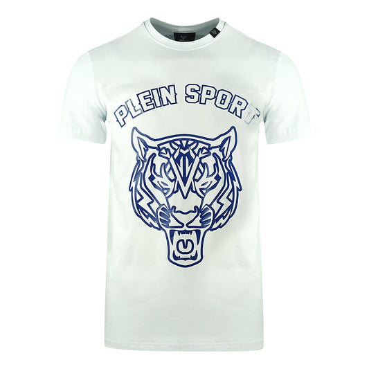 Plein Sport Large Stencil Tiger Logo White T-Shirt