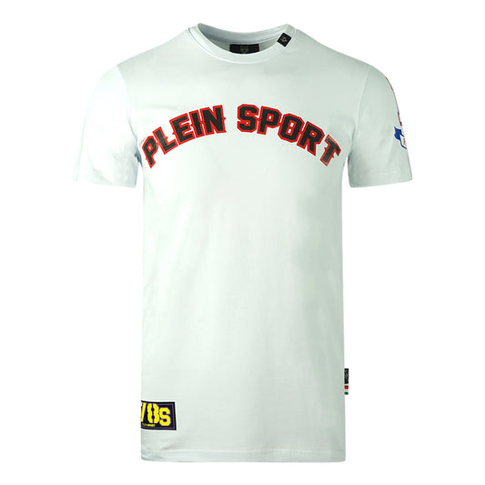 Plein Sport Multi Colour Logos White T-Shirt