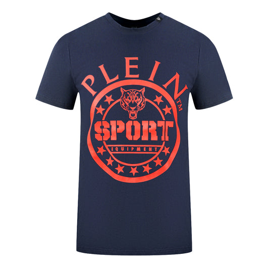 Plein Sport Large Circle Logo Navy Blue T-Shirt