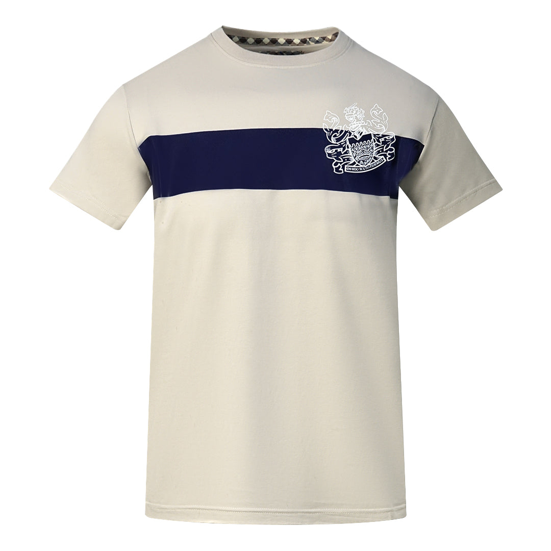 Aquascutum Block Aldis Logo Beige T-Shirt