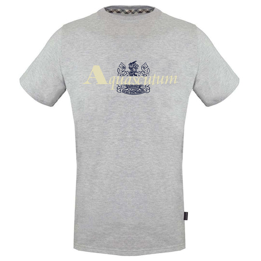 Aquascutum Brand Aldis Logo Grey T-Shirt