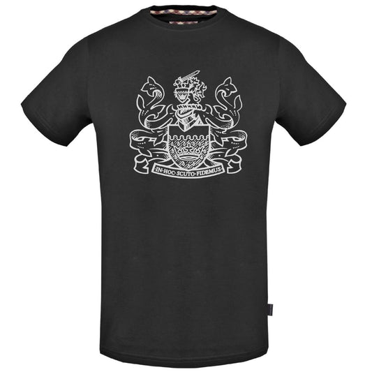 Aquascutum Aldis Crest Black T-Shirt