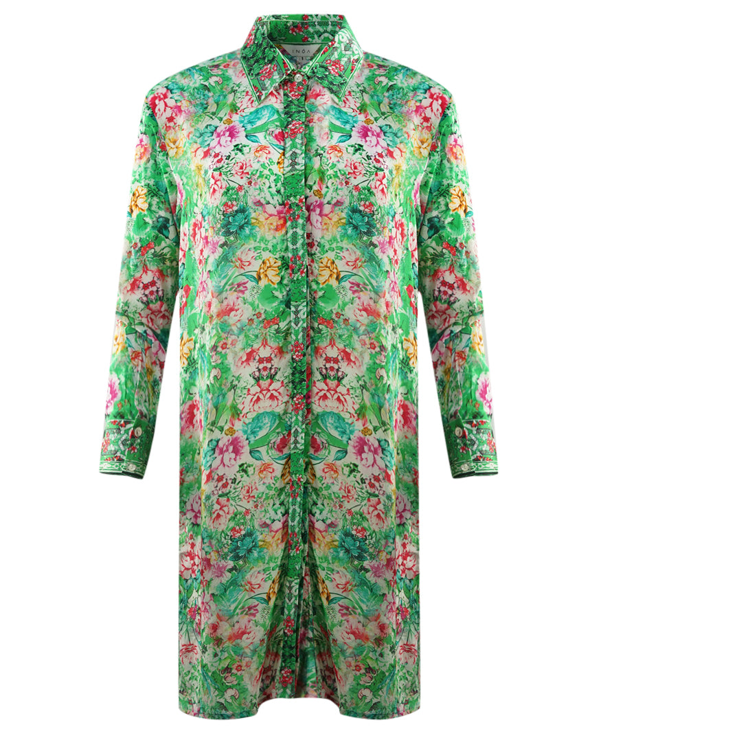Inoa Versailles Gardenia 1202120 Green Shirt Dress
