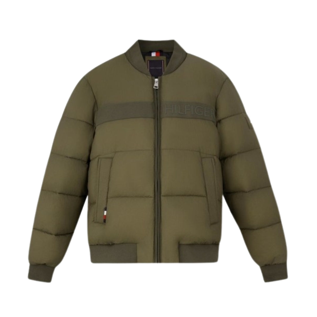 Tommy Hilfiger Green High Loft Bomber Jacket