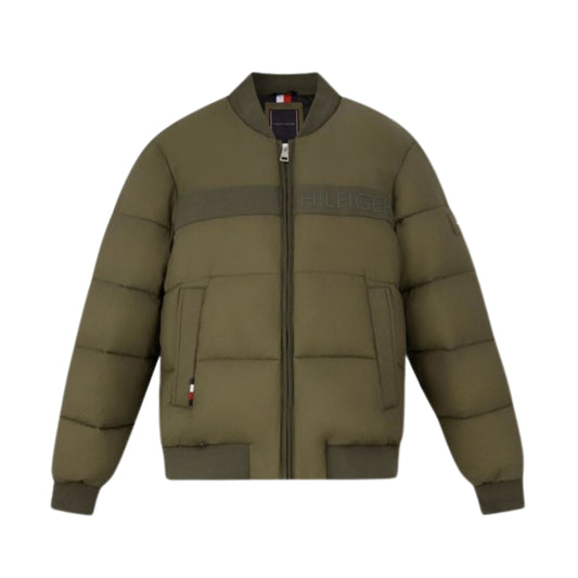 Tommy Hilfiger Green High Loft Bomber Jacket