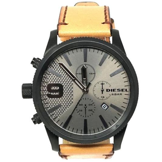 Diesel Dz4468 Chronograph Brown Leather Strap Watch