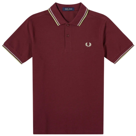 Fred Perry Twin Tipped Collar M3600 M69 Burgundy Polo Shirt