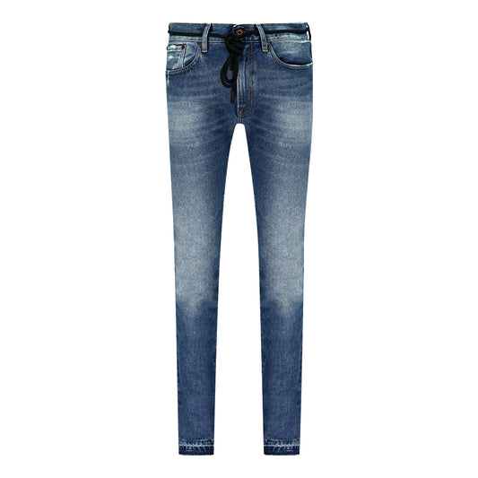 Off White Diags Stripes Blue Jeans