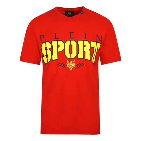 Plein Sport Bold Sport Logo Red T-Shirt